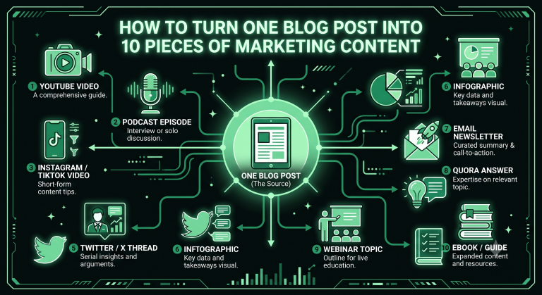 How to Turn One Blog Post Into 10 Pieces of Marketing Content