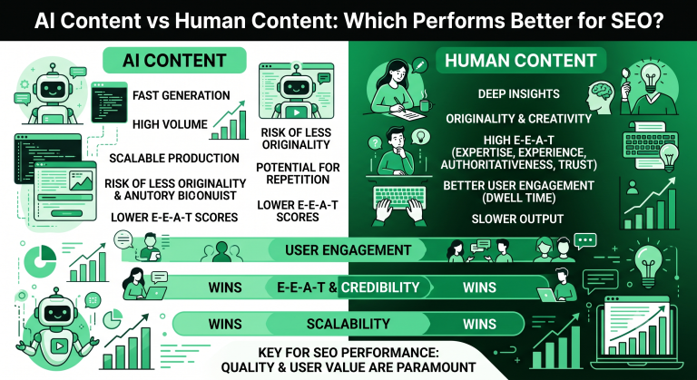 AI Content vs Human Content: Which Performs Better for SEO?